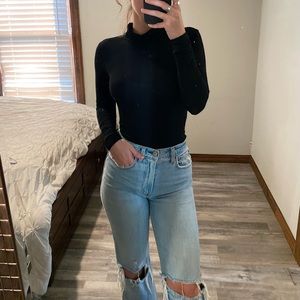 black long sleeve turtle neck